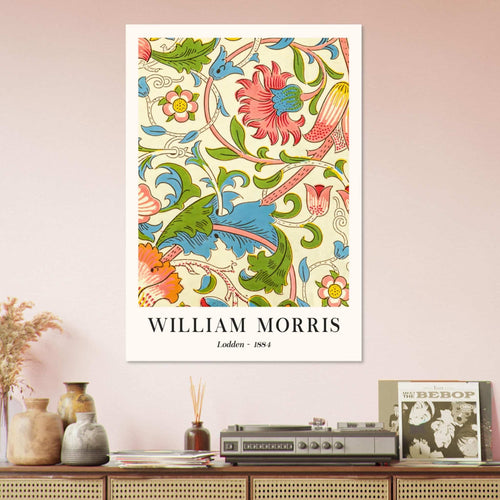Artfulprints Poster met Lijst William Morris - Lodden 1884   - 70x100 cm - Meerkleurig