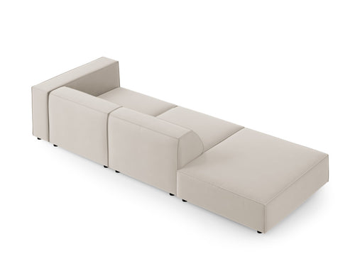 Cosmopolitan Design linker bank Arendal 4-zits, flueel, ecru - 102x262x70cm