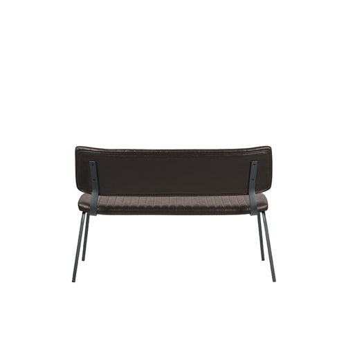 LABEL51 Eetkamerbank Gusto - Donkerbruin PU-Leer - 120x63x81cm