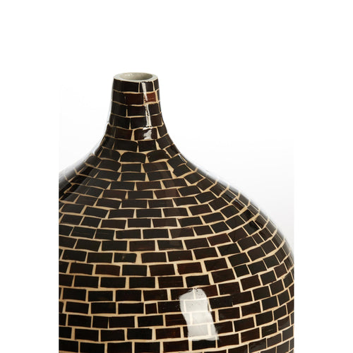 Light & Living vaas Elorza - bruin - Ø28cm - vtwonen shop