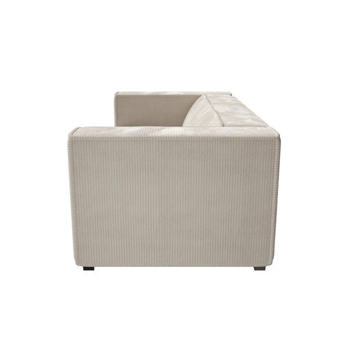 Sia Home - Rechte banken Kaya - Corduroy stof - Crème - 226cm - vtwonen shop