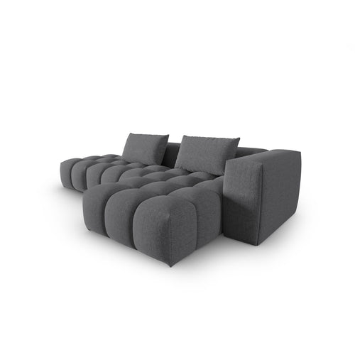 Cosmopolitan Design - Modulaire hoekbank rechts Verona 4-zits, structurele stof grijs - 145x265x70cm