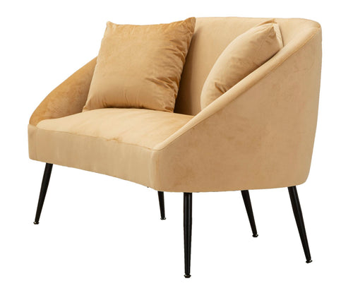 Mauro Ferretti loveseat - 137x69x79 cm - zwart/bruin