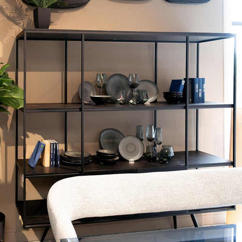 Kare Design Bookshelf Cosy Sixties zwart 183x180cm