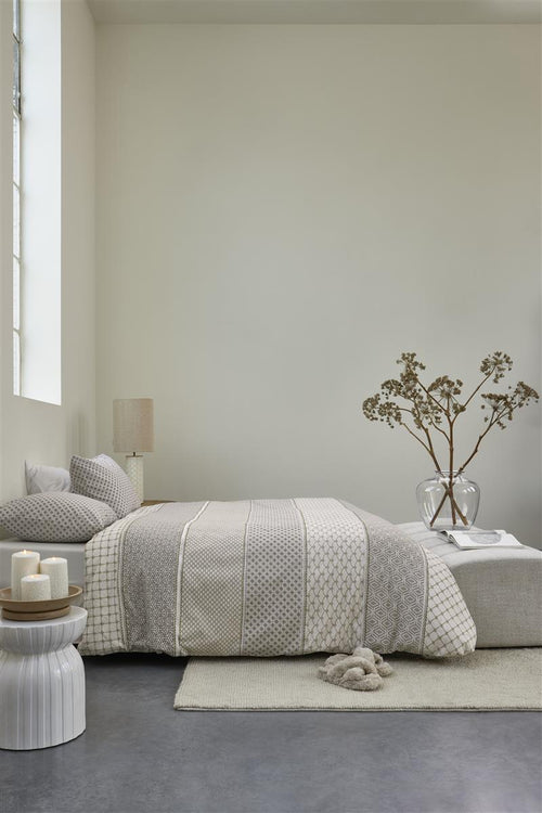 Riviera Maison dekbedovertrek Ropes - 200x200/220 cm - taupe
