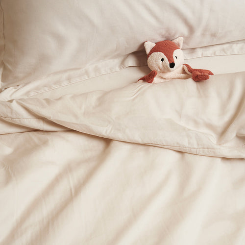 Coco & Cici - Kids - TENCEL Twill Dekbedovertrek Beige - 140x200 + 1 kussensloop 60x70