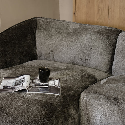 Giga Meubel Chaise Longue Bank Lille - 3-Zits - Links - Mokka - Stof - vtwonen shop