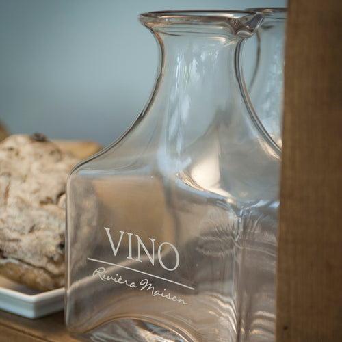 Rivièra Maison Vino Aqua Decanter - Glas - Off White - vtwonen shop