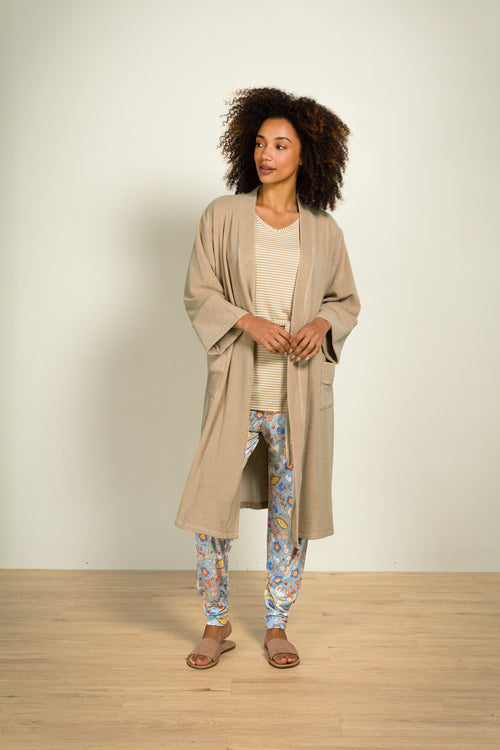 Pip Studio - Naomi Kimono - Dames - Petite Sumo Stripe - Zand - S - vtwonen shop