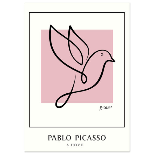 Artfulprints  Pablo Picasso - A dove   poster A4 21x29.7 cm - vtwonen shop