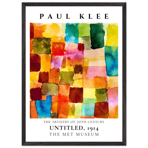 Artfulprints Poster met Lijst Paul Klee - Untitled   - 50x70 cm - Meerkleurig
