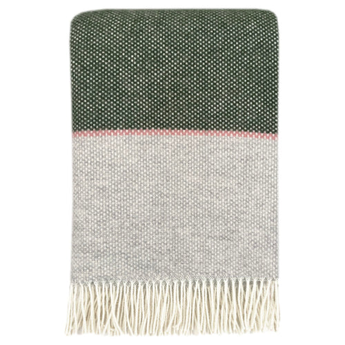 Malagoon plaid Festivity - mist roze - 140x200cm 100% wol