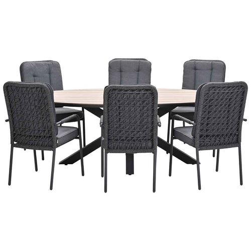 Garden Impressions tuinset Aleria - Tulli - Napoli sand - 220x115x75 cm - 7-delig