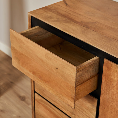 StarFurn Kabinetkast RichWood - Naturel Hout - 100x45x85cm