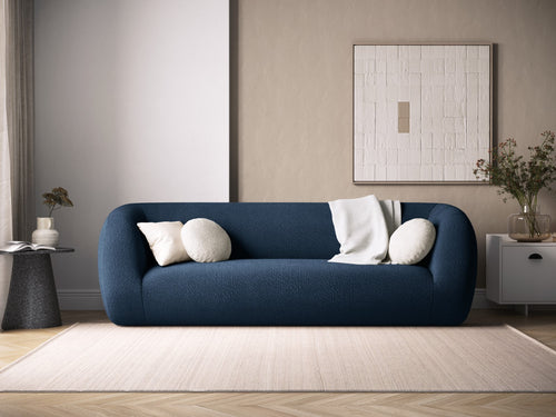Cosmopolitan Design Bank Essen 3-zits, boucle, donkerblauw - 95x230x86cm