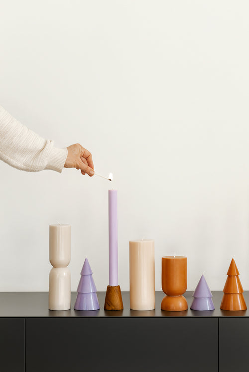 Originalhome kaars organische vorm - camel - S - vtwonen shop