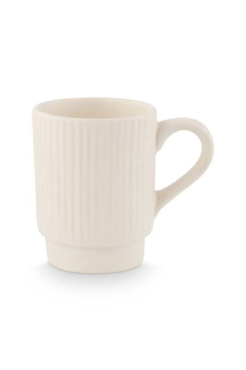 vtwonen Mokken - Keramiek - Gebroken wit - 300ml - Set van 4