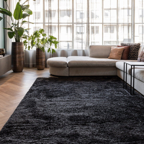 Interieur05 Hoogpolig vloerkleed Fender Antraciet/zwart - 240 x 330 cm - vtwonen shop