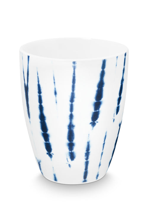 vtwonen - Tie dye Ontbijtset - Blauw, Wit - Porselein - Set van 3 - vtwonen shop