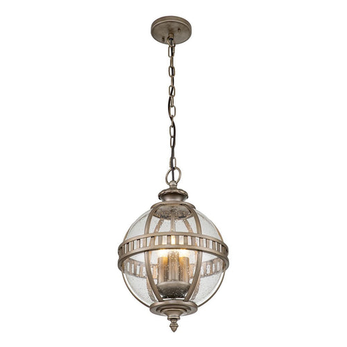 Elstead Halleron Halleron kettinglantaarn, hanglamp voor buiten, geborsteld brons, IP44