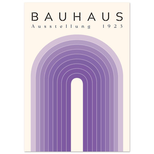 Artfulprints  Bauhaus - Purple rainbow   poster A4 21x29.7 cm - vtwonen shop