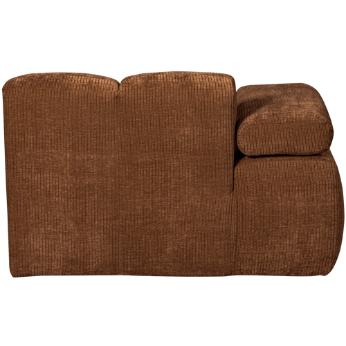 WOOOD chaise longue element links Mojo - Ribstof - Roest Bruin - vtwonen shop