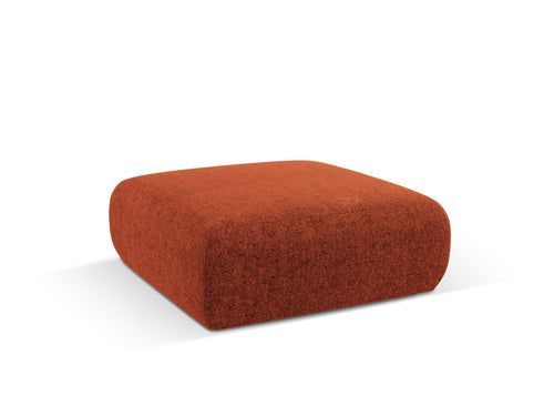 Cosmopolitan Design Poef Nolio 2-zits, chenille, terracotta - 100x100x36cm