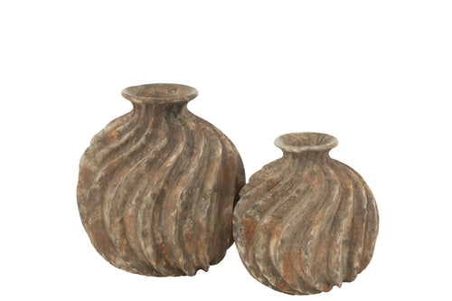 J-Line vaas Ballon Antiek - polyresin - large - Ø 34.5 cm - vtwonen shop