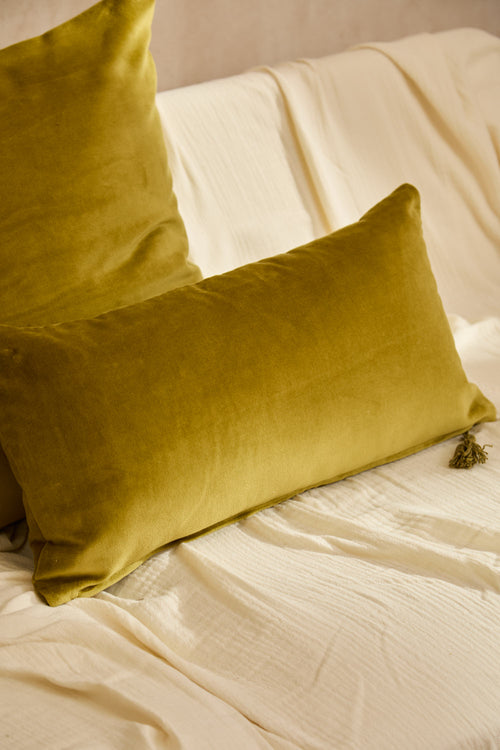 Calma House Kussenhoes Velour - Groen - 30x60