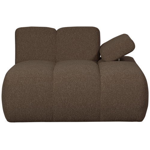 WOOOD chaise longue element rechts Mojo - Bouclé - Bruin -74x162x122cm - vtwonen shop