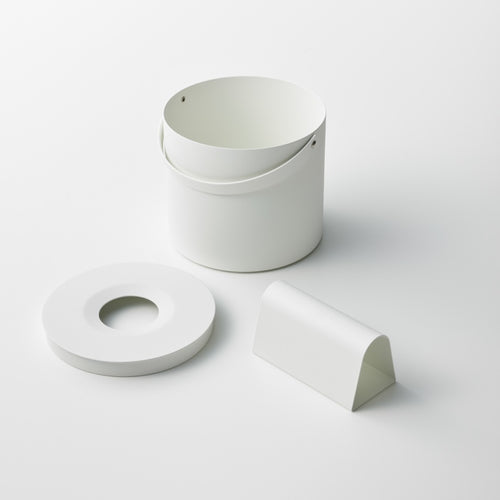 Yamazaki Tissuebox Rond met Handvat - Tower - Wit - vtwonen shop