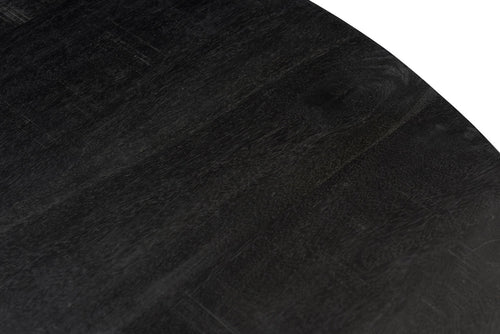 Livingfurn eetkamertafel mangohout - 120cm - zwart