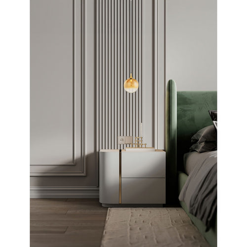 Nova Luce ORENDA Bolvormige hanglamp voor plafond, champagnekleur, messing goud, matzwart, LED 5W 250lm 3000K