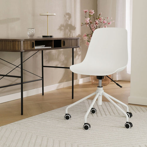 Nolon Nout-Pip Bureaustoel Wit - Kunststof - Wit Onderstel - vtwonen shop