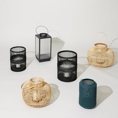 Hübsch lantaarns Edge - ijzer - ø21xh46, ø26xh57cm - vtwonen shop