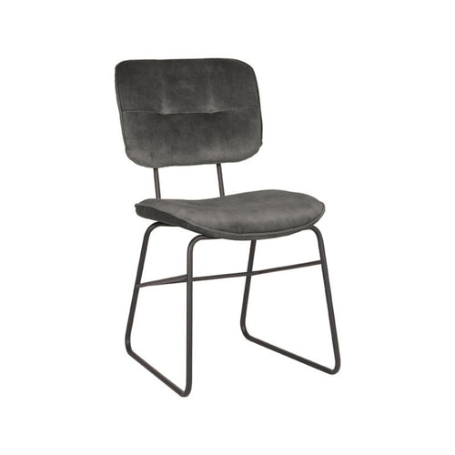 LABEL51 Eetkamerstoel Dez - Antraciet Velvet - Set van 2 - vtwonen shop