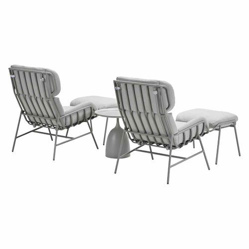 Garden Impressions loungestoelen Fresno - Mati taupe - 3-delig