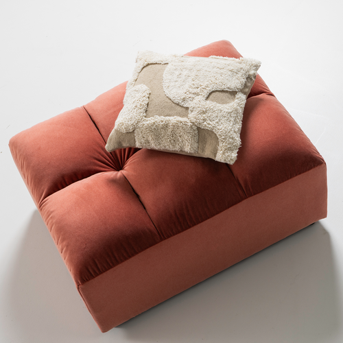 WOOOD hocker Allure - Gewassen Velvet Stof - Blush