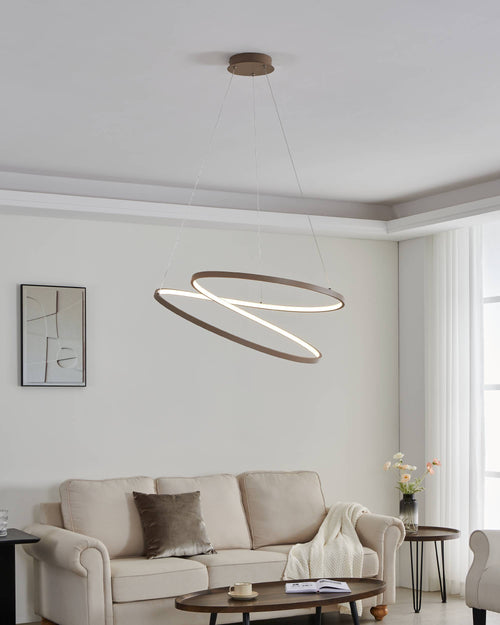 EGLO hanglamp Ruotale - led - ø 70 cm - zandkleur/beige/wit - vtwonen shop