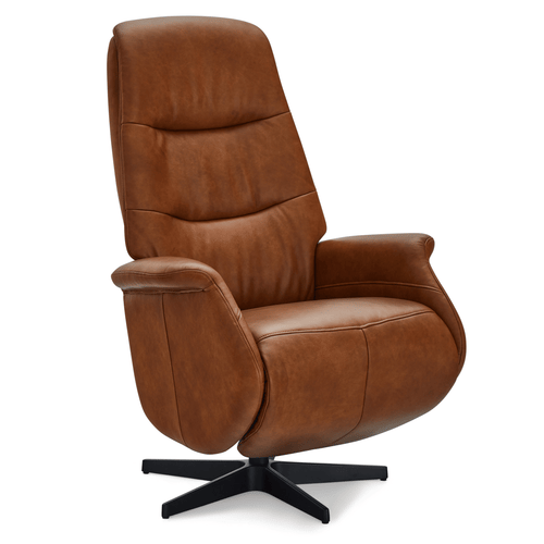 Furnhouse relaxfauteuil Delta - Cognacbruin - Draaibaar - 79x90x114