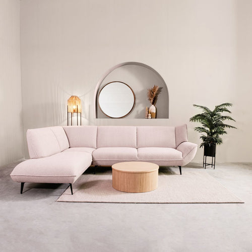 LABEL51 Hoekbank Pesaro Links - Naturel Bouclé - 274x203x82cm - vtwonen shop