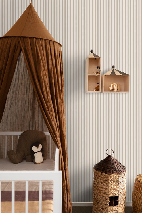Sanders & Sanders behang geschilderde strepen beige - 50 x 900 cm - 935400