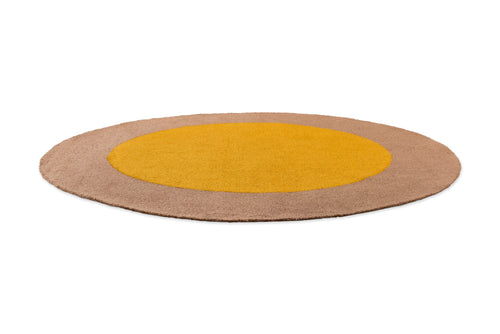 Rond Vloerkleed Brink en Campman Festival Yellow Round 150 cm rond - vtwonen shop