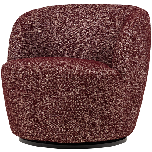 WOOOD draaifauteuil Serra - Melange Stof - Bordeauxrood - 68x70x77 - vtwonen shop