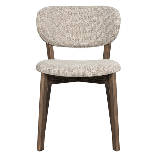WOOOD eetkamerstoelen houten frame Udar - Donkerbruin - Set van 2