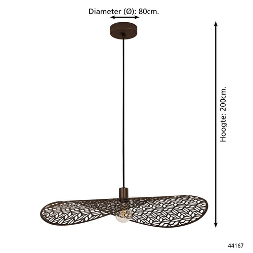 EGLO hanglamp Swaby - Ø 80 cm - brons - vtwonen shop