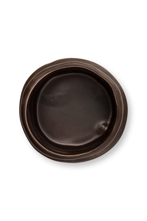 vtwonen - Waxinelichthouders Straight - Keramiek - Donkerbruin - 8.5 x 5.5 cm - Set van 2