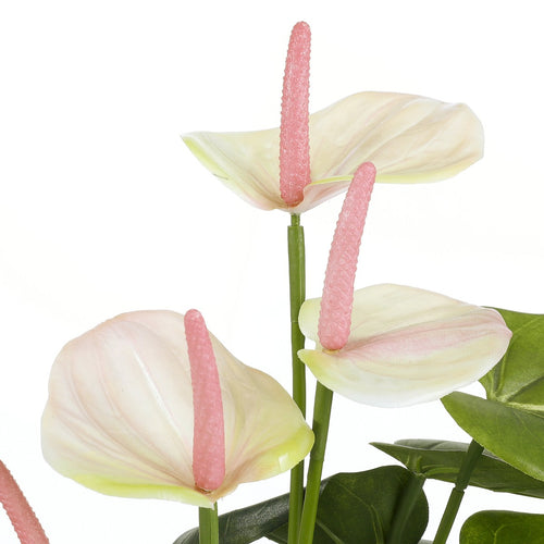 Mica Decorations Anthurium Kunstplant in Bloempot Stan - H40 x Ø30 cm - Lichtroze