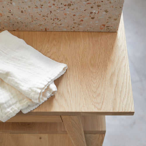 Tikamoon Massief eiken badmeubel 90 cm - Naturel - vtwonen shop