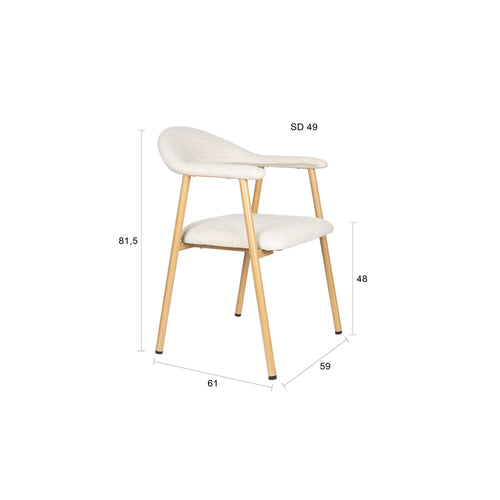 Housecraft Living Amy Eetkamerstoelen Beige - Set van 2